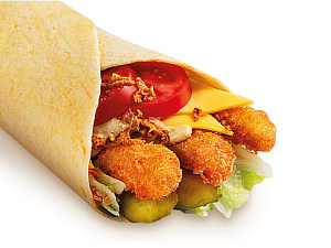 Тортилья с креветкой темпура